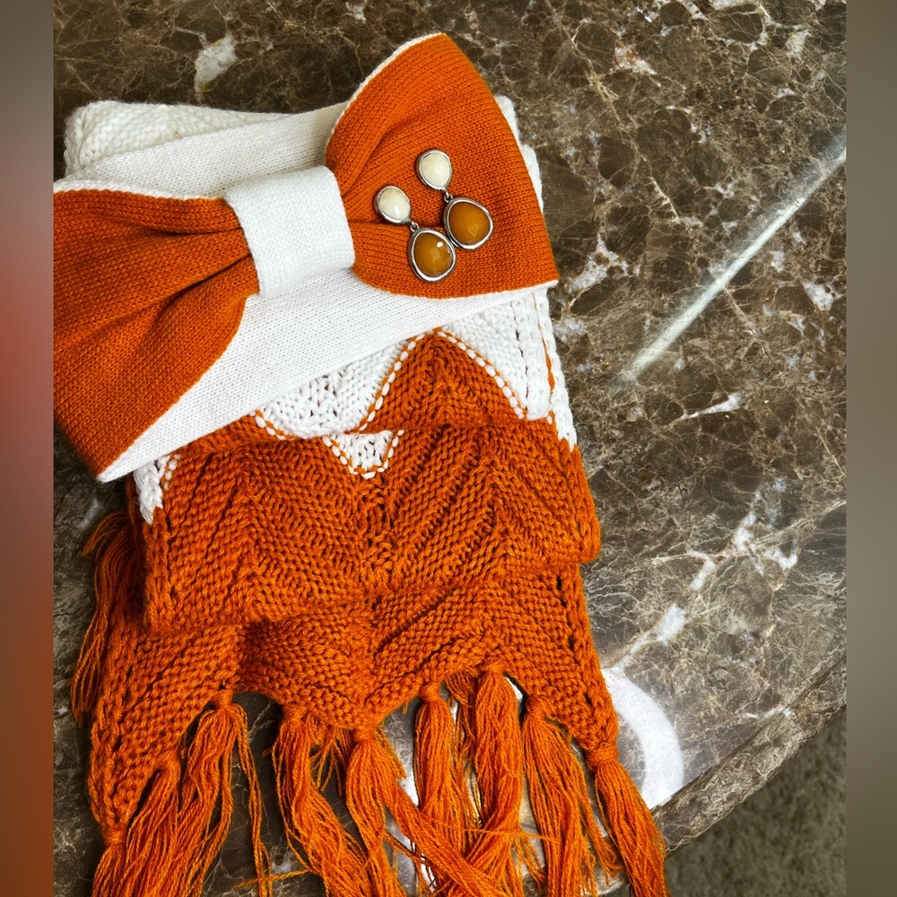 Charming Charlie Chevron Scarf, headband and earrings - Picture 6 of 6
